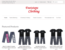 Tablet Screenshot of footstepsclothing.com